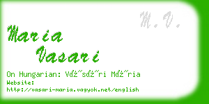 maria vasari business card